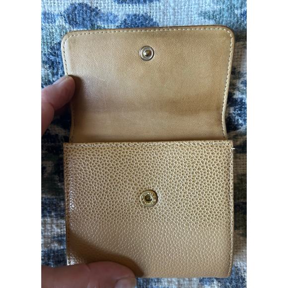 Chanel Beige Caviar CC Logo Trifold Compact Wallet - Picture 8 of 11